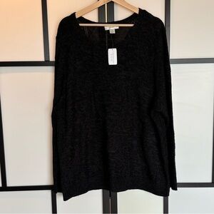 CJ Banks women’s knit gray sweater size 2X. Cotton blend NWT